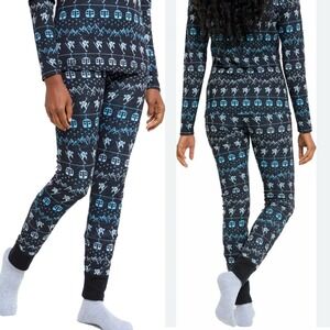 Merino Wool Thermal Baselayer Set Of 2 Skiing Mountain Warehouse Blue Top Bottom